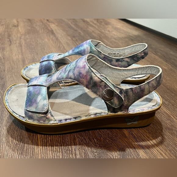 Alegria Kendra Multicolor Mermaid Leather Sandals - Picture 4 of 5